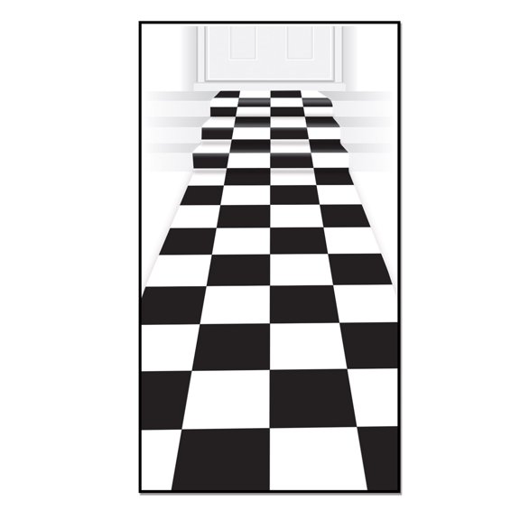Beistle - Checkered Runner - 24" x 10' - Pack of 6