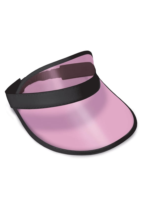 12 Pack Beistle Clear Cerise Plastic Dealer's Visor