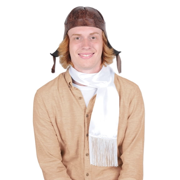 Beistle Club Pack of 12 Aviator Hat & Scarf Sets Costume Accessories