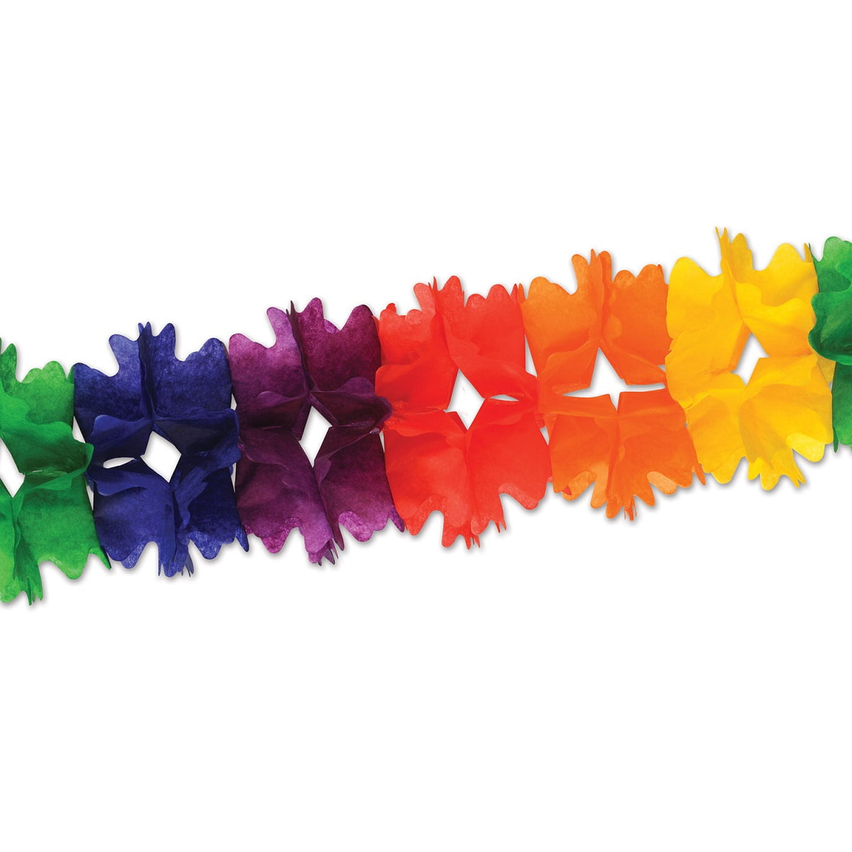 Beistle Club Pack of 12 Bold Rainbow Festive Pageant Garland ...