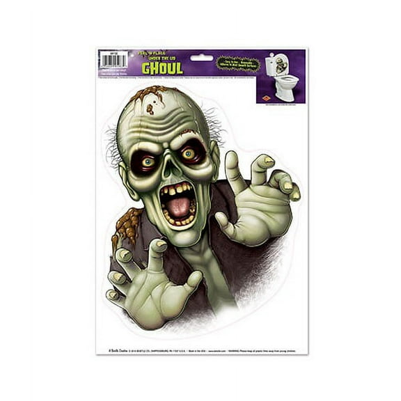 Beistle Club Pack of 12 Ghoul Under The Lid Peel 'N Place Halloween Decoration