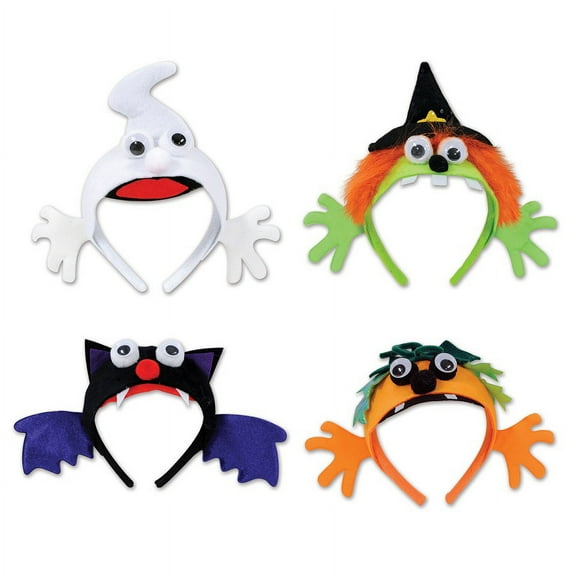 Beistle Club Pack of 12 Halloween Assorted Headbands Costume Accessories