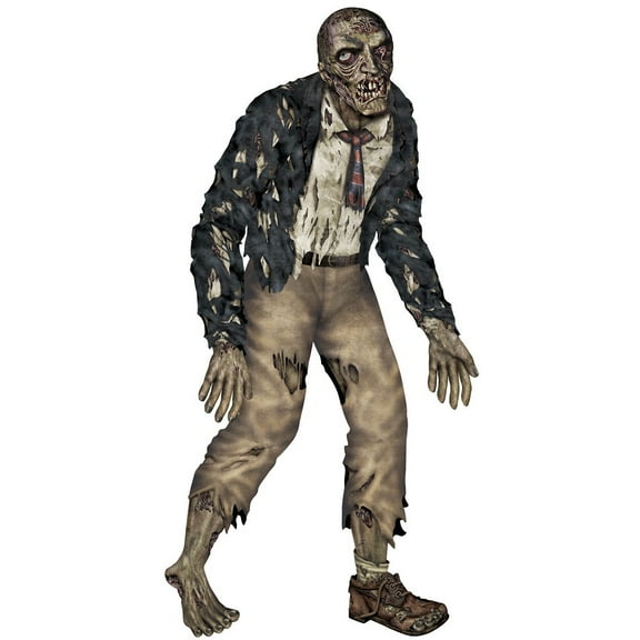 Beistle Club Pack of 12 Jointed Gruesome Zombie Halloween Wall Decoration 72"