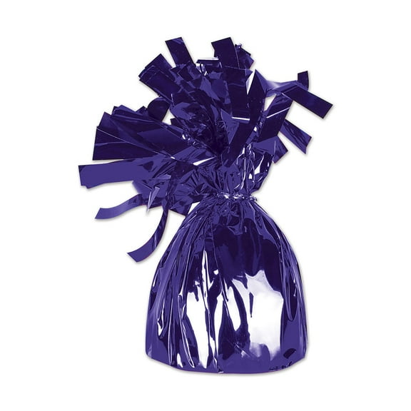 Beistle Club Pack of 12 Metallic Purple Party Balloon Weight Decorative Birthday Centerpieces 6 oz.