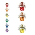 thumbnail image 1 of Beistle Club Pack of 12 Multi-Colored "60" Firework Stringer Hanging Decorations 7', 1 of 2