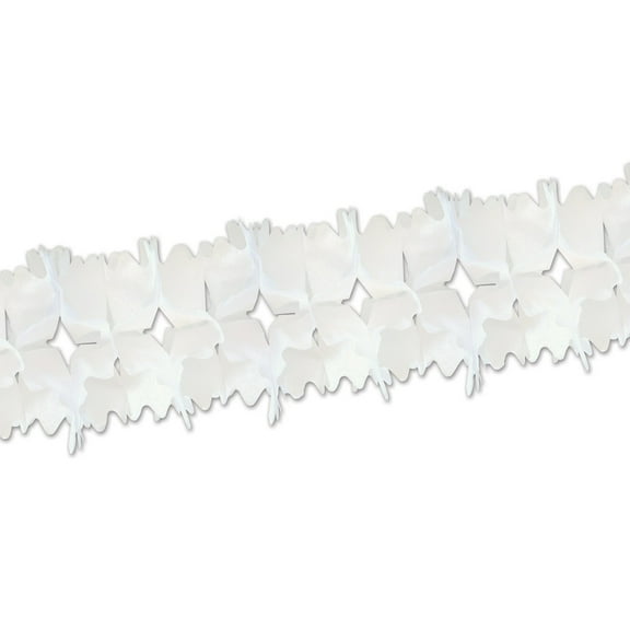 Beistle Club Pack of 12 Packaged Classic White Festive Pageant Garland Decorations 14.5'