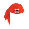 thumbnail image 1 of Beistle Club Pack of 12 Red Pirate Scarf Hats with Skull and Crossbones - Child Size, 1 of 1