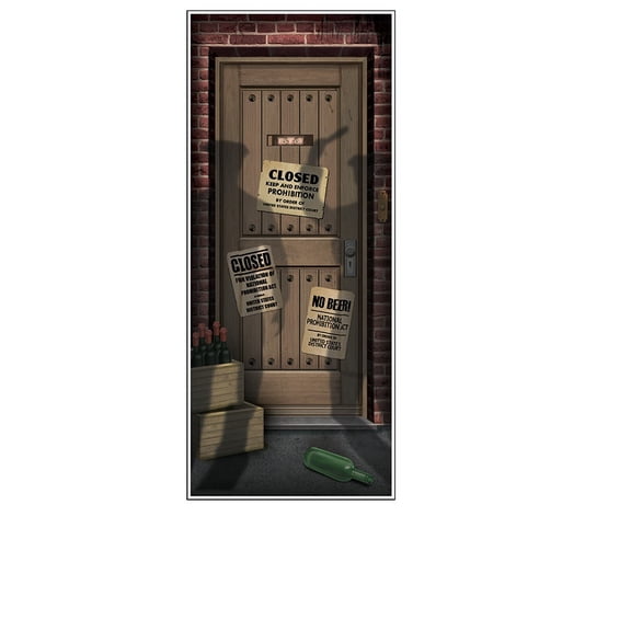 Beistle Club Pack of 12 Roaring 20's Speakeasy Door Cover Party Decorations 72"