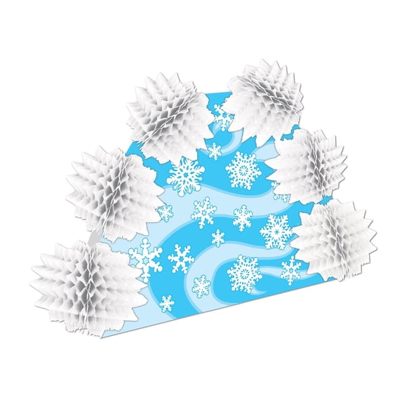 Club Pack of 12 Snowflake Pop-Over Honeycomb Centerpiece Party Decorations 10"
