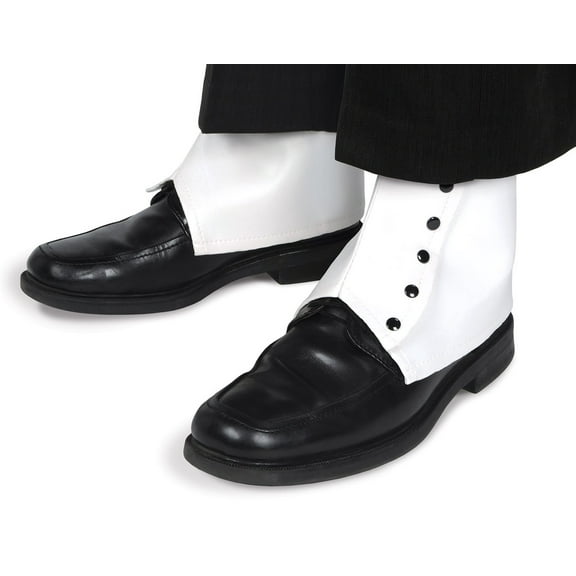 Beistle Club Pack of 12 White 1920’s Spats Costume Accessory 8”