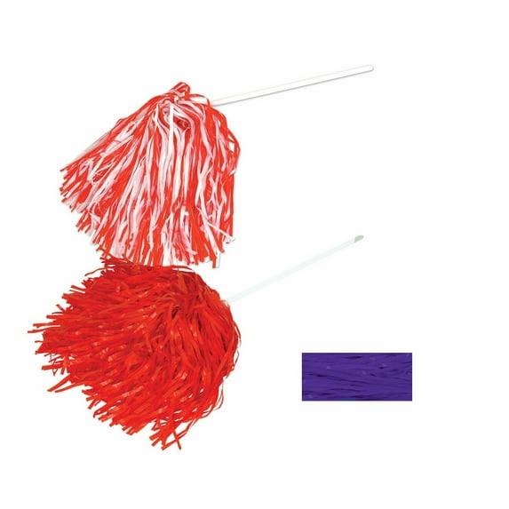 Club Pack of 144 Purple Football Themed School Spirt Poly Shakers 12"