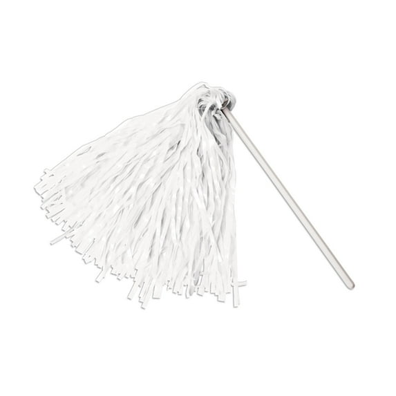 Club Pack of 144 White Football Themed School Spirt Poly Shakers 12"