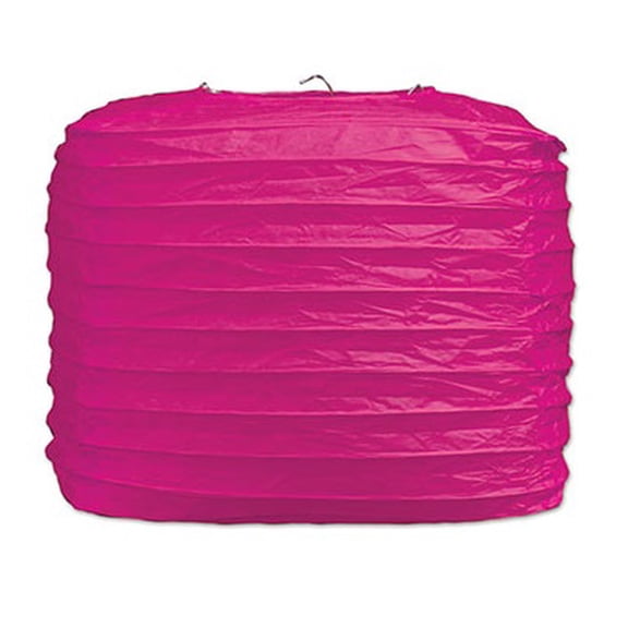 Beistle Club Pack of 24 Cerise Square Paper Lantern Hanging Party Decorations 8"