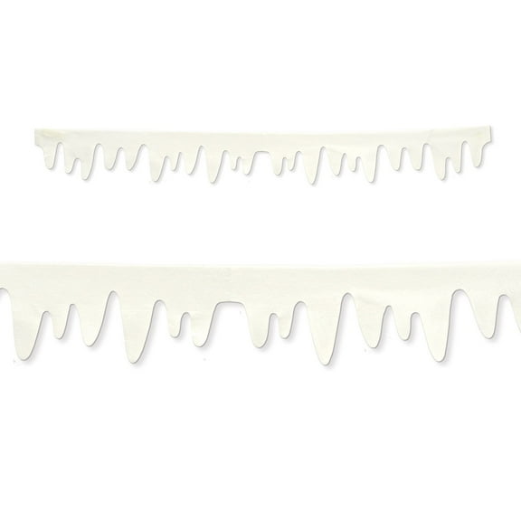 Beistle Icicle Wall Border Christmas Decorations - 4.25' - Pack of 24