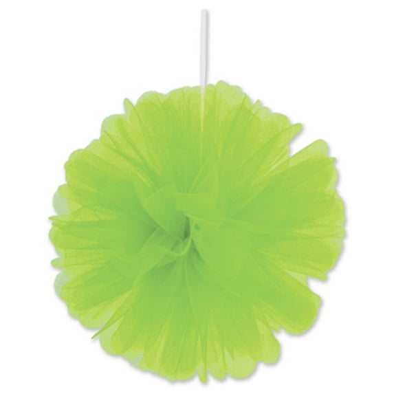 Club Pack of 24 Decorative Lovely Lime Green Puffed Tulle Balls 8"