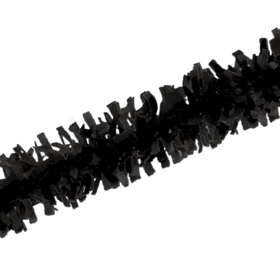 Club Pack of 24 Jet Black Festive Tissue Festooning Decorations 25'