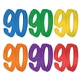 thumbnail image 1 of Beistle Club Pack of 24 Multi-Colored "90" Foil Party Decoration Silhouettes 12", 1 of 2