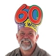 thumbnail image 1 of Beistle Club Pack of 24 Multi-Colored Adjustable ''Look Who's 60'' Headband Party Accessories, 1 of 2