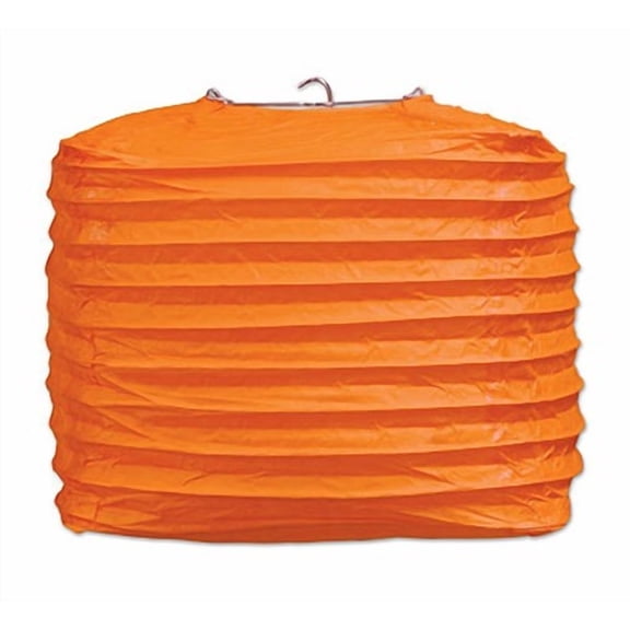Beistle Club Pack of 24 Orange Square Paper Lantern Hanging Party Decorations 8"