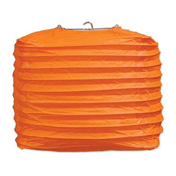 Beistle Club Pack of 24 Orange Square Paper Lantern Hanging Party Decorations 8"