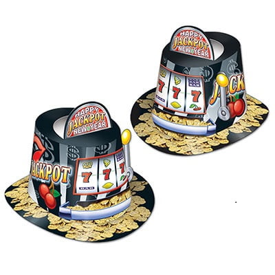 Beistle Club Pack of 25 Black Jackpot Casino Slot Machine Pop-Up Hi-Hat Costume Accesories