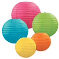 thumbnail image 1 of Beistle Club Pack of 30 Assorted Color Paper Lantern Hanging Decorations 9.5", 1 of 2