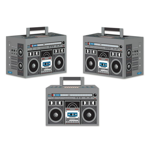 Beistle Club Pack of 36 Retro Boombox Party Favor Boxes 5.75"