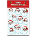 thumbnail image 1 of Club Pack of 48 Santa Claus Face Christmas Stickers 7.5" x 4.75", 1 of 2