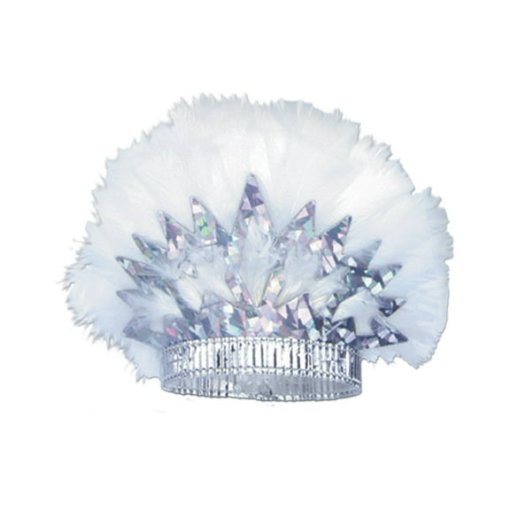 Beistle Club Pack of 50 Silver and White Prismatic Tiaras