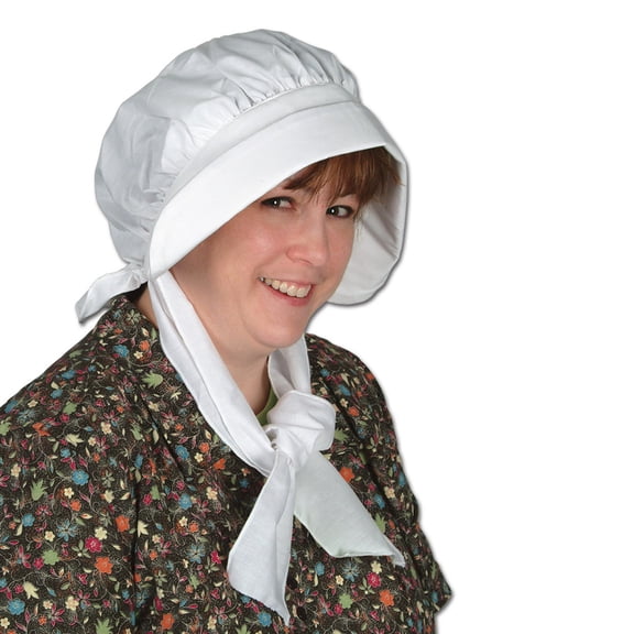 Beistle Club Pack of 6 White Pilgrim Women Bonnet Halloween Costume Accessory - One Size