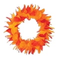 thumbnail image 1 of Beistle Club Pack of 6 Yellow and Orange Autumn Party Decorative Feather Wreaths 12", 1 of 2