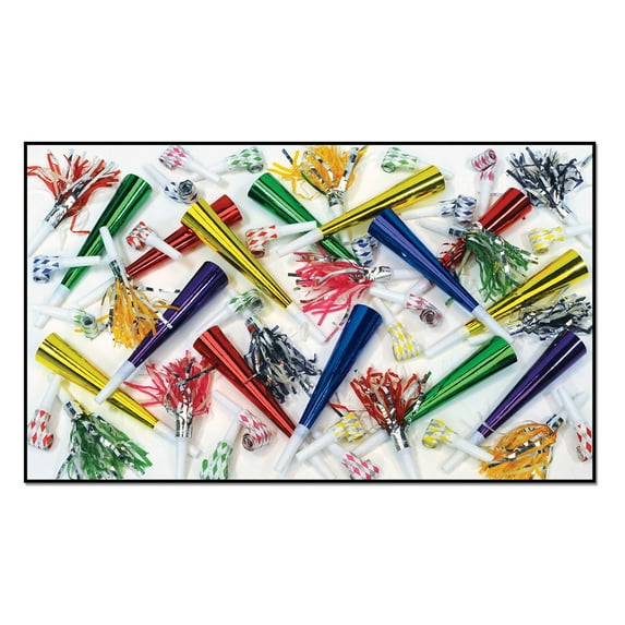 Beistle Club Pack of 600 Multi-Colored New Year's Eve Rumpus Assortment Party Favors 9"