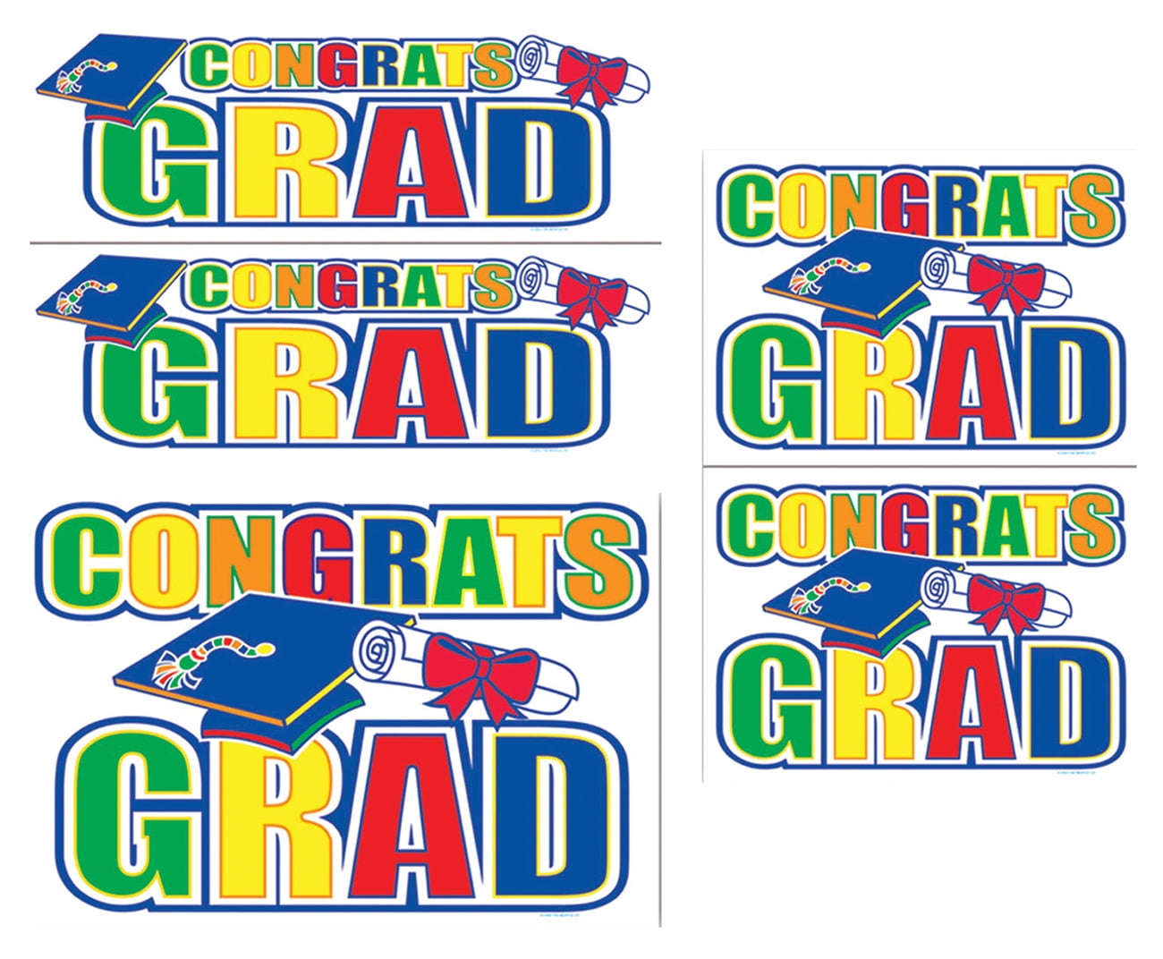 Beistle Congrats Grad Car Clings Decorations 19