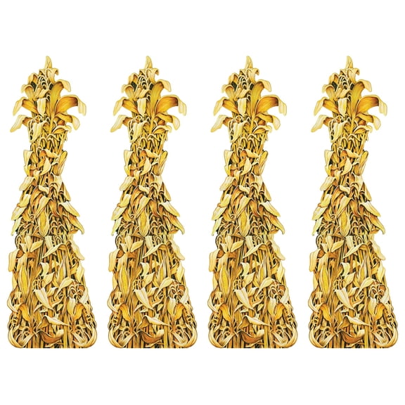 Beistle Corn Stalk Cutouts 4-Pack Double-Sided Fall Wall Decorations for Thanksgiving and Autumn Parties Harvest-Themed Photo Backdrops and Seasonal Home Dcor 5