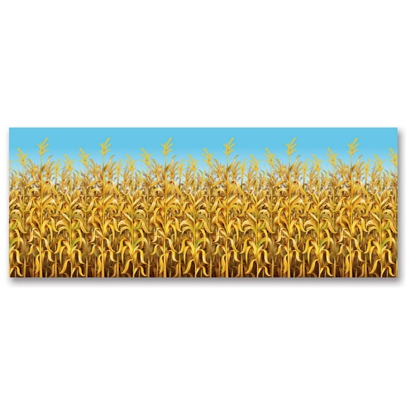 Cornstalks Backdrop, 4' x 30', (1/Pkg)