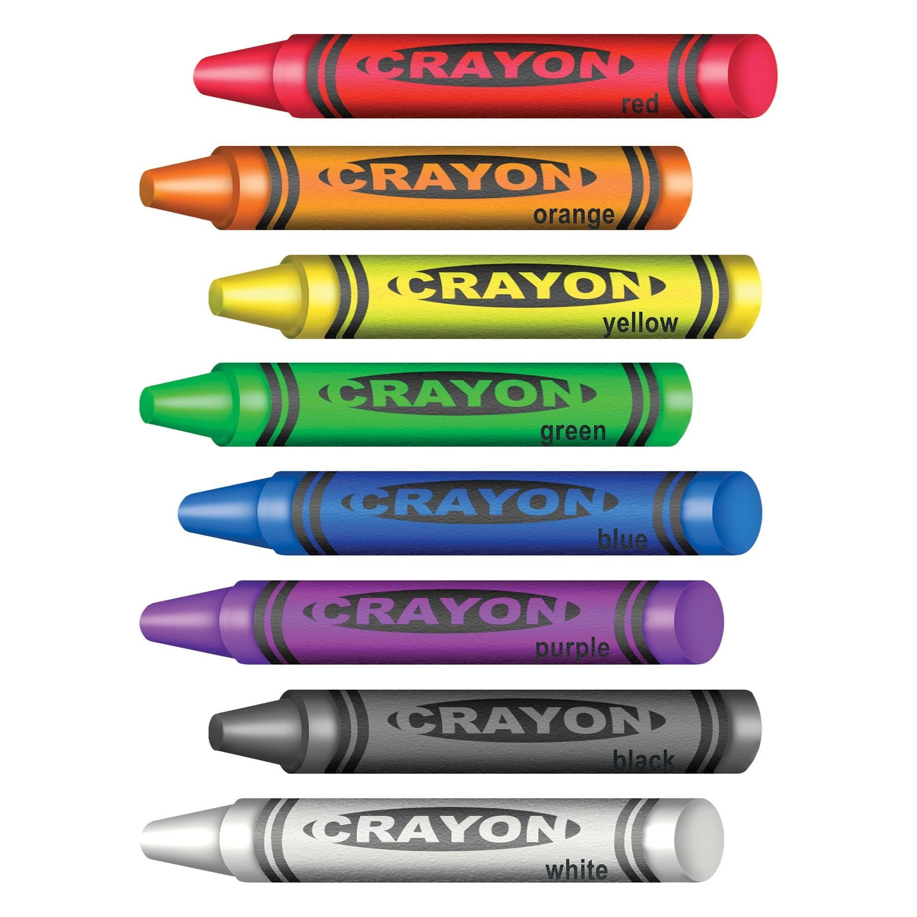 96 Piece Beistle Crayons Party Peel 'N Place Clings