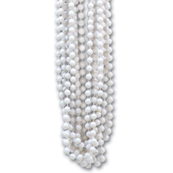 Beistle Dozen School White Small Round Bead Beaded Party Necklace Costume Accessory