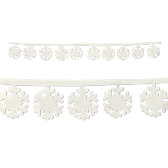 Beistle Fabric Snowflake Garlands, 94", White