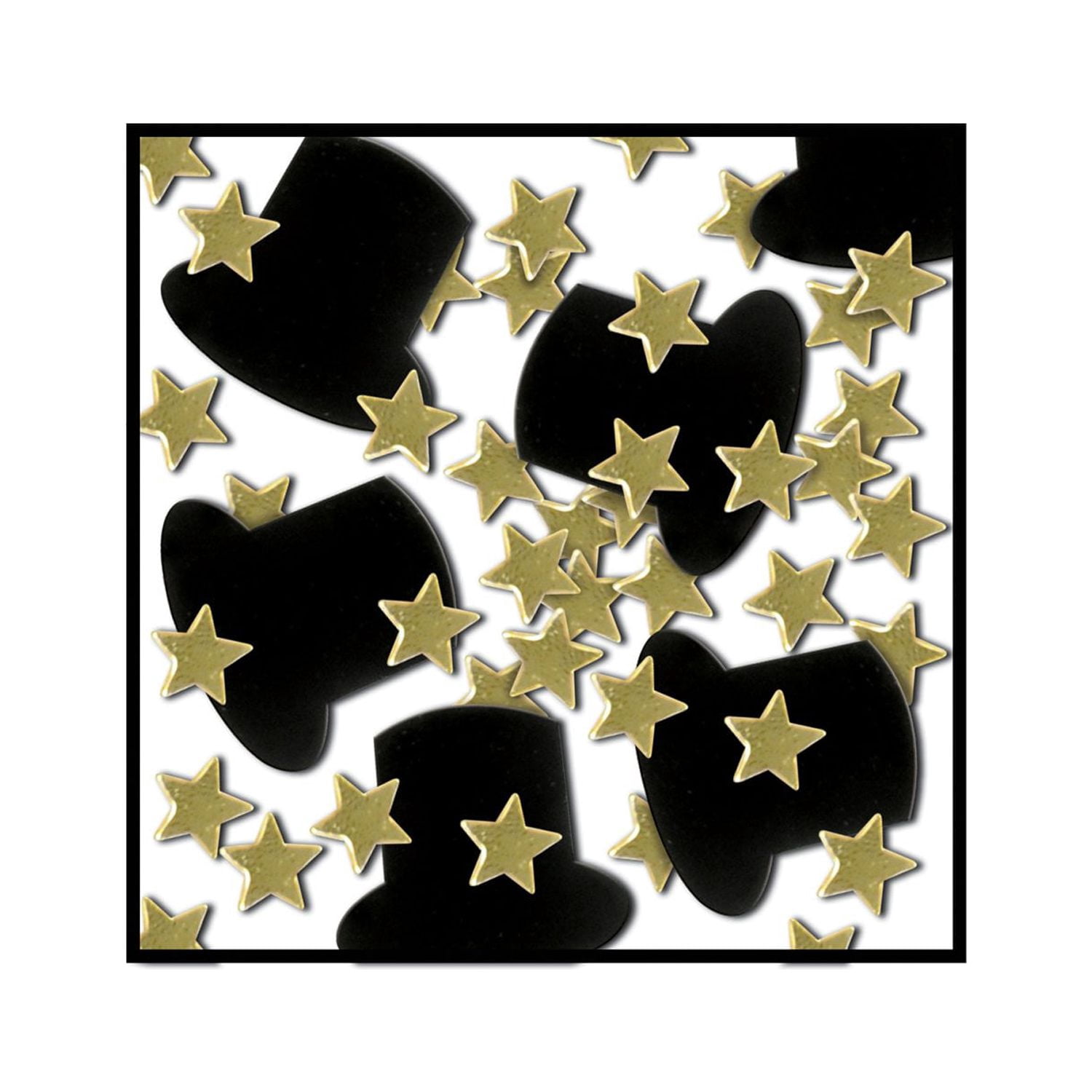 Beistle Fanci-Fetti Top Cappelli e Mini Stars, Argento, Confezione da 1 Beistle Fanci-Fetti Top Cappelli e Mini Stars, Argento, Confezione da 1