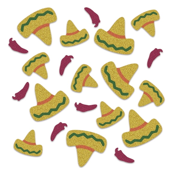 Beistle - Fiesta Deluxe Sparkle Confetti - Pack of 12