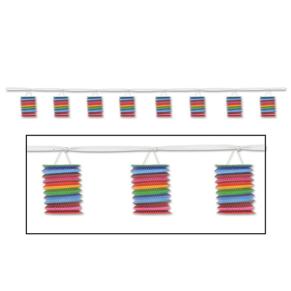 Beistle - Fiesta Lantern Garland - 12' - Pack of 6