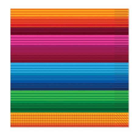 Beistle Fiesta Theme And Design Luncheon Napkins, Multicolored