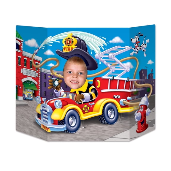 Beistle - Fire Truck Photo Prop - 3' 1" x 25" - Pack of 6