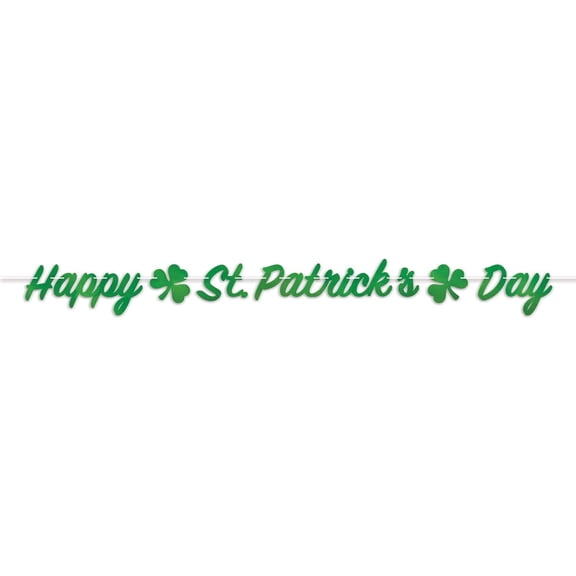 12 Pack Bulk Foil Happy St. Patrick's Day Streamer