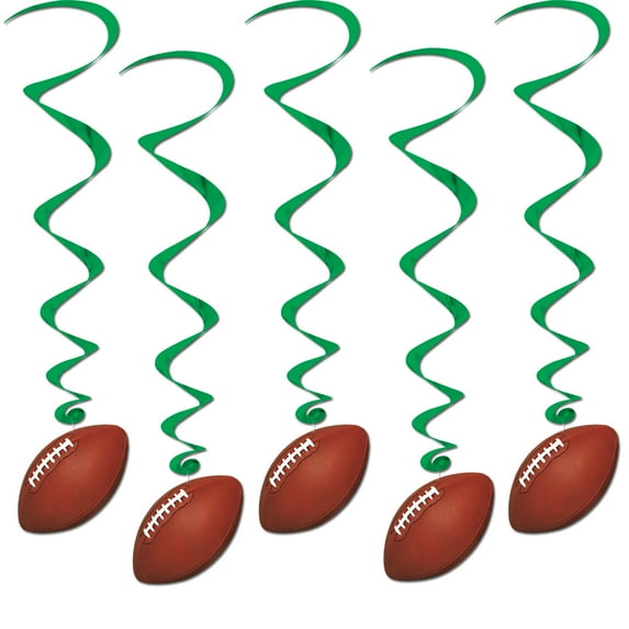 Football Whirls 3' 4" - 6 Pack (5 Per Package)
