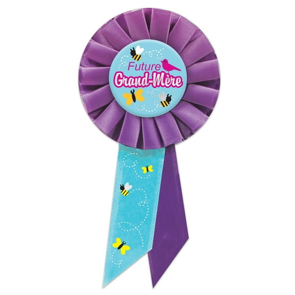 Beistle - Future Grand-Mere (Grandma To Be)Rosette - 3¼" x 6½" - Pack of 6
