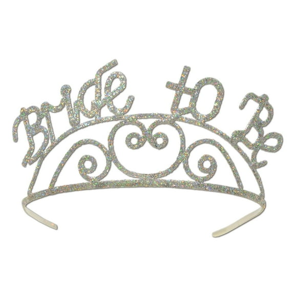 6 Pack Beistle Bachelorette Party Glittered Metal Bride To Be Tiara