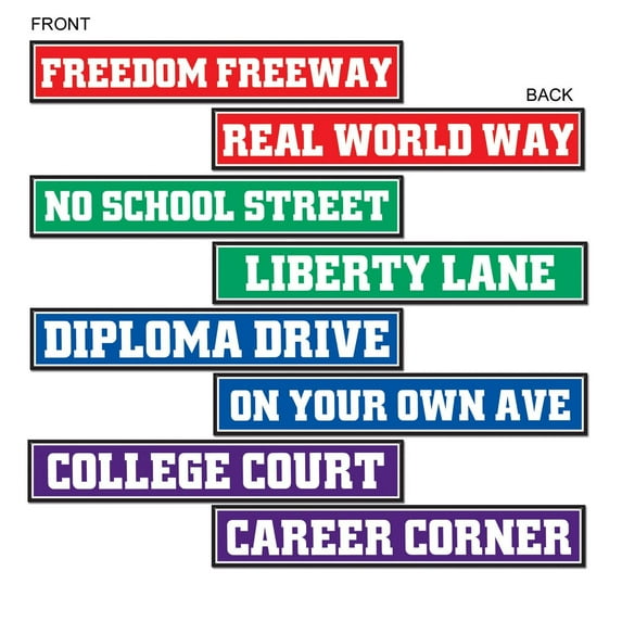 48 Pack Beistle Graduation Party Street Sign Cutouts