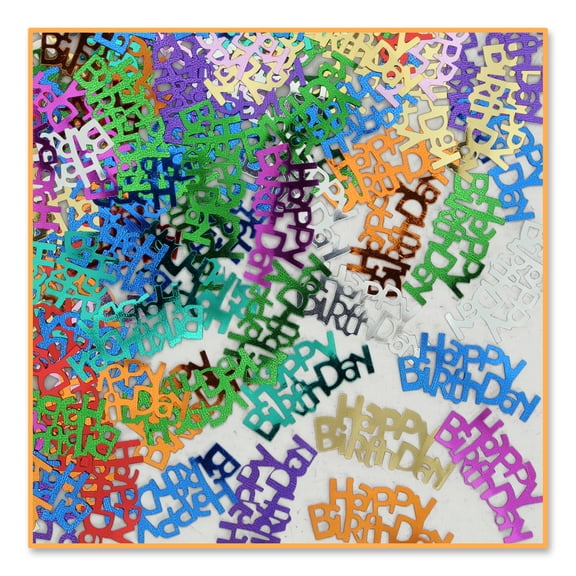 Beistle Happy Birthday Confetti; Multicolor 5/Pack CN022
