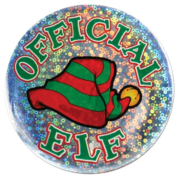Partypro 20152 Official Elf Button (3.5 In)